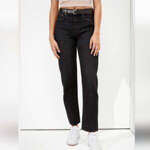American Eagle Black Jeans high rise 90’s boyfriend sz 25 0